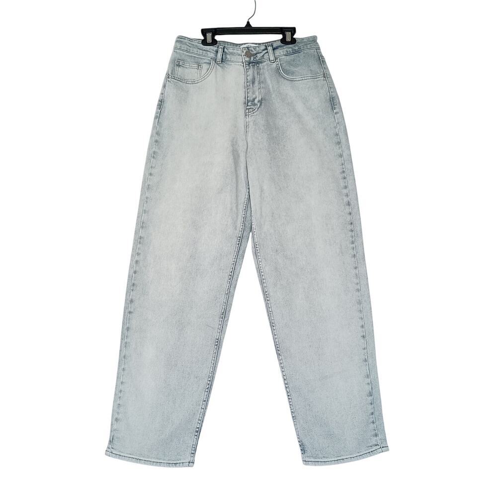 Legend London Women's Barrel Leg, High Waisted, Light Colored Jeans Size 28X29